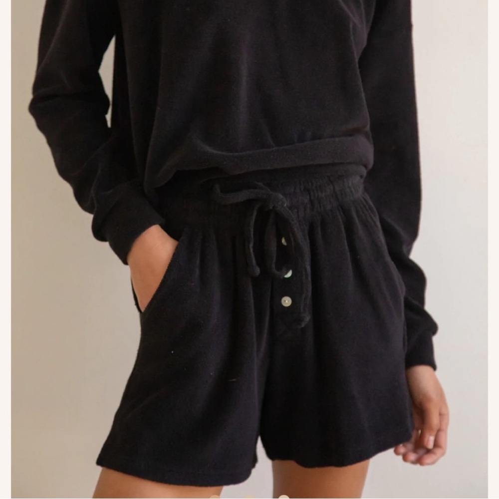 Women's Donni Black Drawstring Shorts